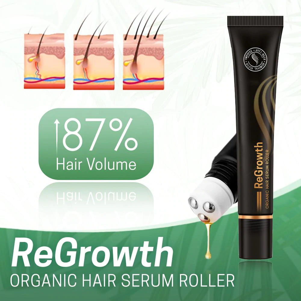 Roller с органичен серум за коса Regrowth™