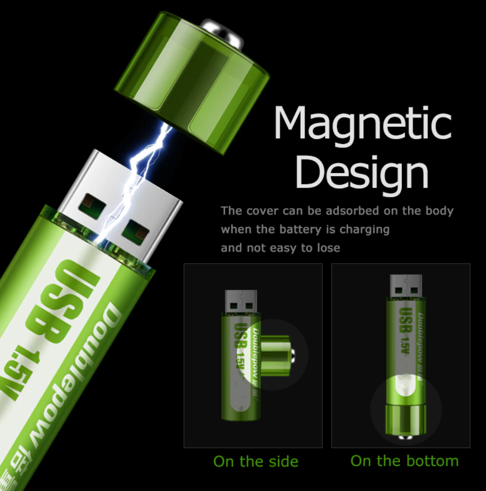 FastPower™ USB Rechargeable AA Batteries【1 USB Battery = 500 Disposable Batteries】