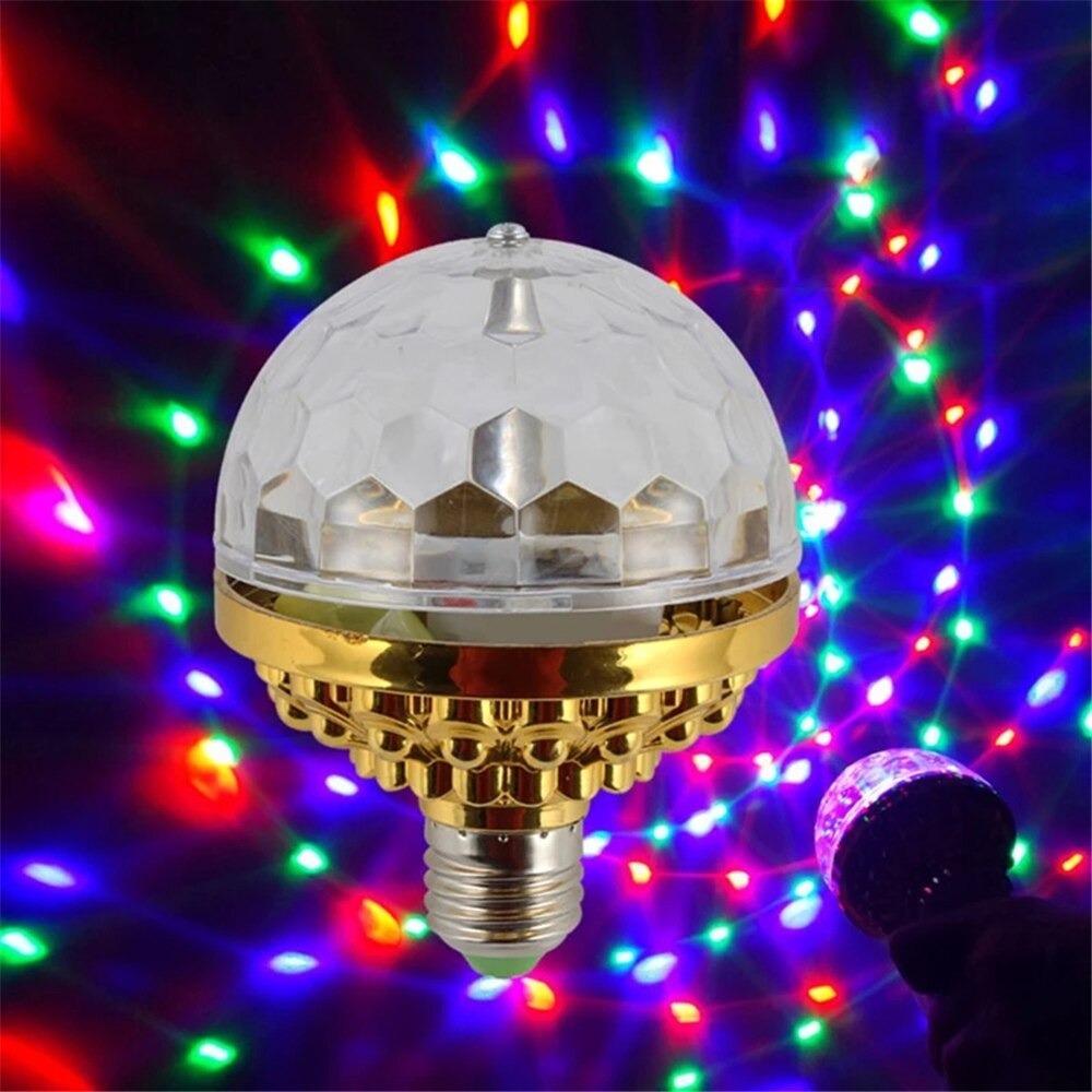 Disco Ball Lamp RGB Obrotowa żarówka LED Party