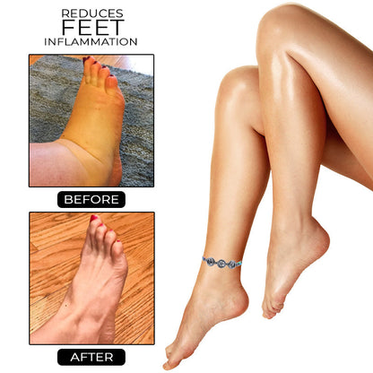 Reduce Swell Obsidian Magnetic Therapy Anklet